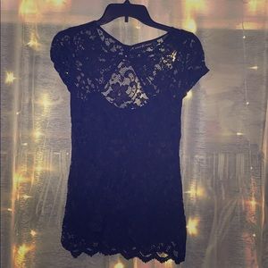 Black lace top